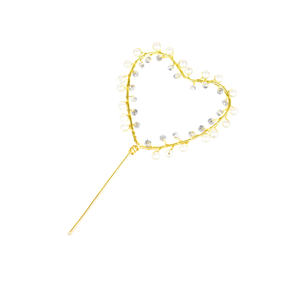 Топпер Сердце золотое (бусины)