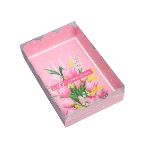Коробка Ты... (тюльпаны) 20*30*8 см