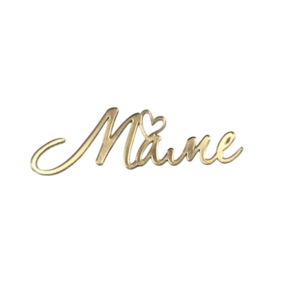 Топпер мини зеркальный Маме золото М1 (б/п)