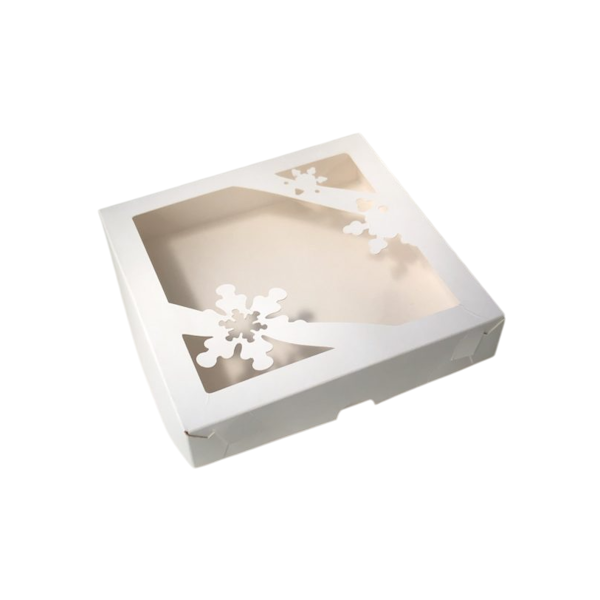 Коробка пряник Снежинки 16-16-3см