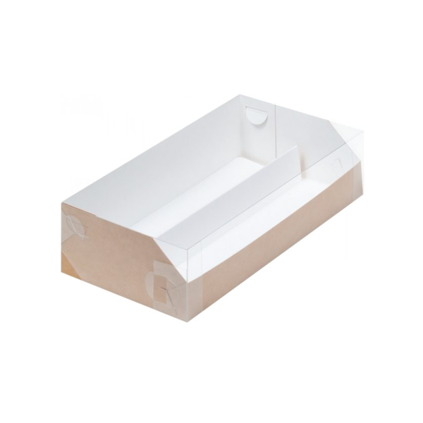 Коробка макарон Крафт 21*11*5,5см (2 ряда)