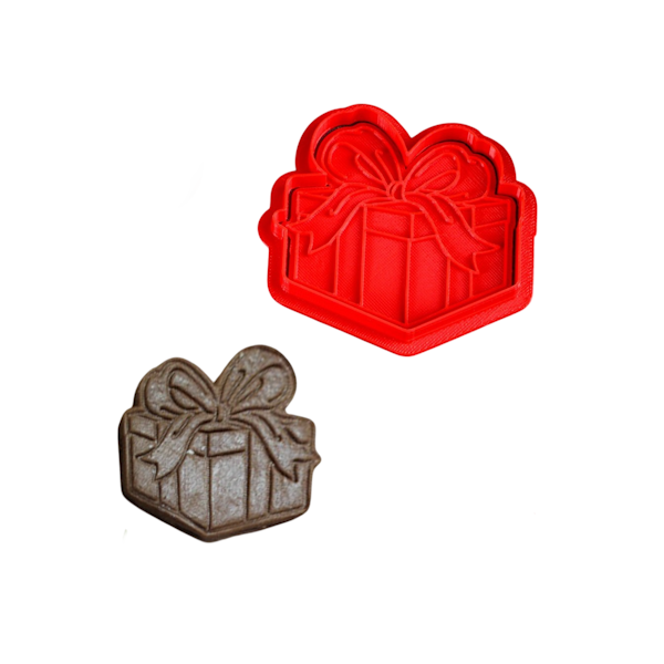 Вырубка пластиковая "Подарочная коробка" 8*9*1см