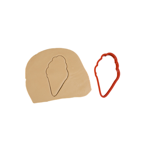 Вырубка пластиковая "Мороженое" 10*5см