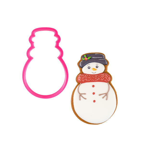 Вырубка пластиковая "Снеговик большой" 12см