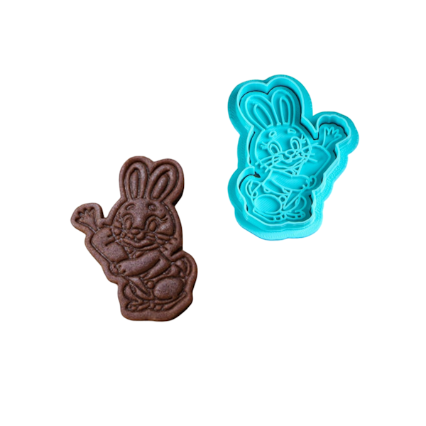 Вырубка пластиковая "Зайчик с морковкой" 8*5,5*1 см