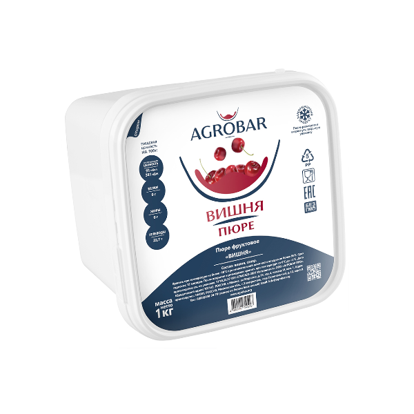 Пюре замороженное Вишня Агробар 1кг