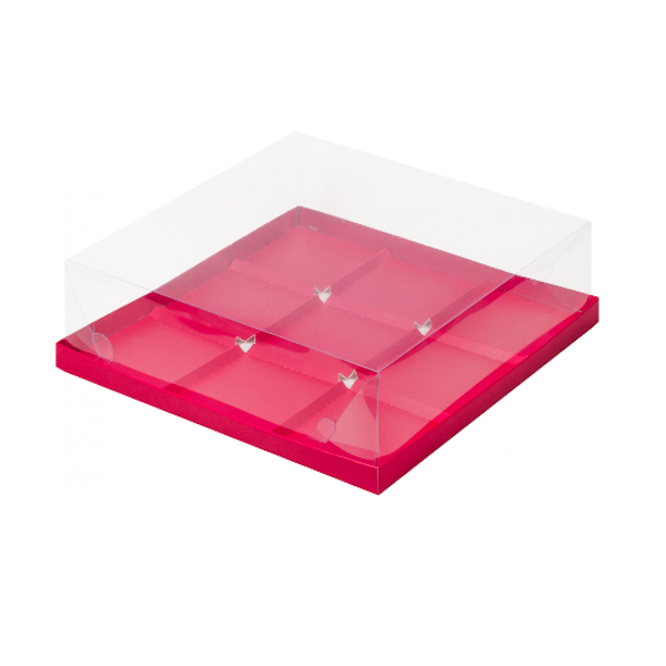 Коробка Красная Муссовые пирожные 9 ячеек