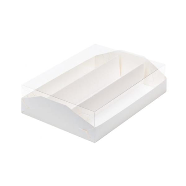 Коробка макарон ПРЕМИУМ белая (3 ряда)