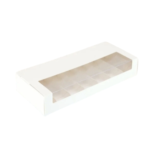 Коробка 7 эклеров БЕЛАЯ 35*15*5 см