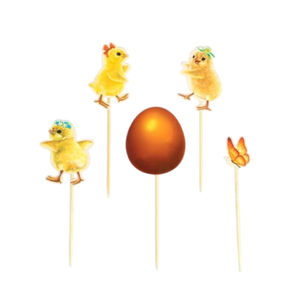 Набор топперов Цыплята 5шт