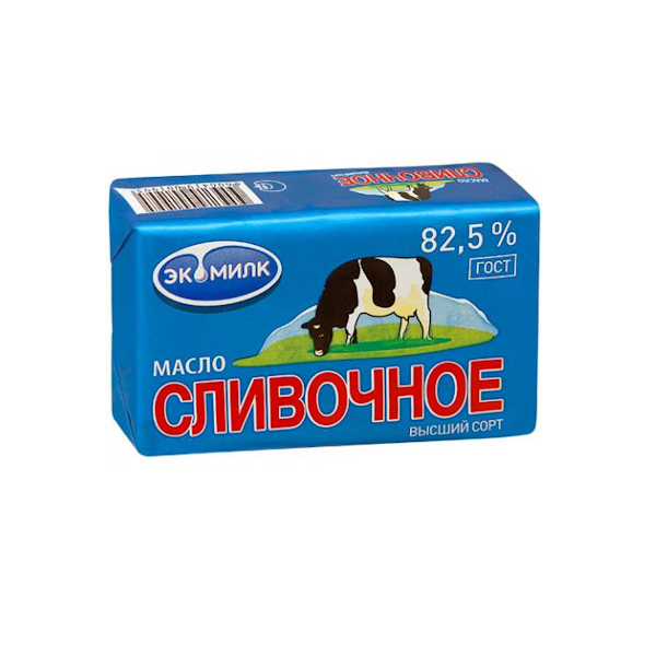 Масло сливочное "Экомилк" 330 гр 82,5%