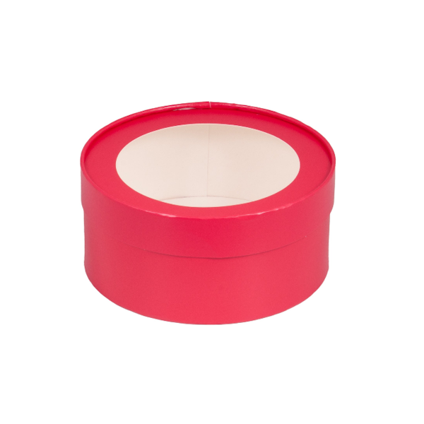 Коробка Шляпная Красная 16*7см