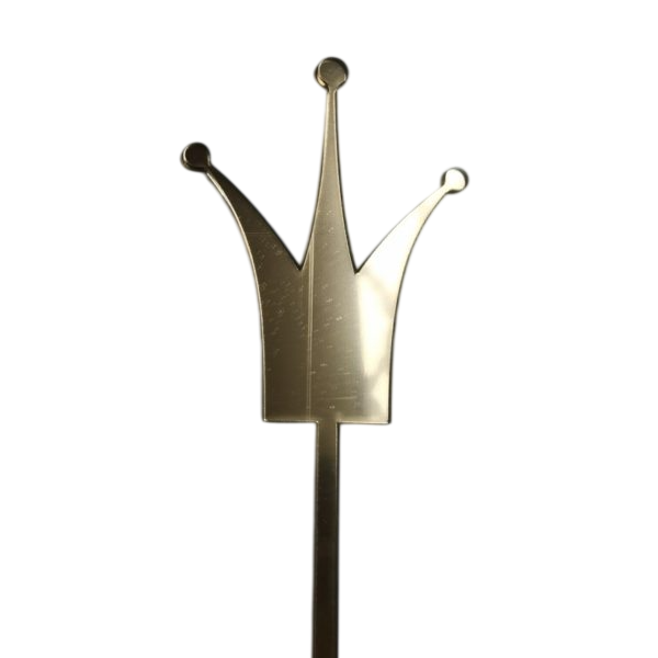 Топпер зеркальный Корона золотая