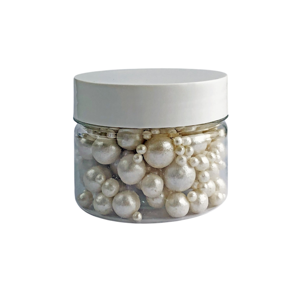 Сахарные жемчужины Белые 100гр (банка)