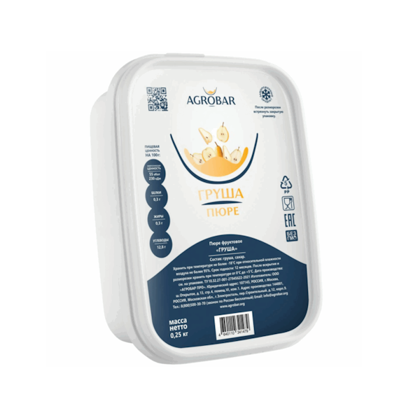 Пюре замороженное Груша Агробар 250 гр.