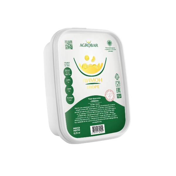 Пюре замороженное Лимон Агробар 250г