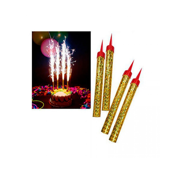 Свечи - фонтан для торта, 4 шт
