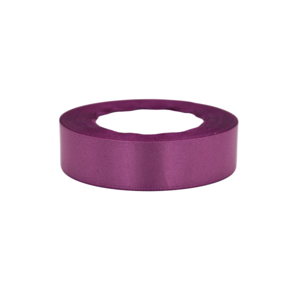 Лента атласная "Сливовая" 2см х 22 м