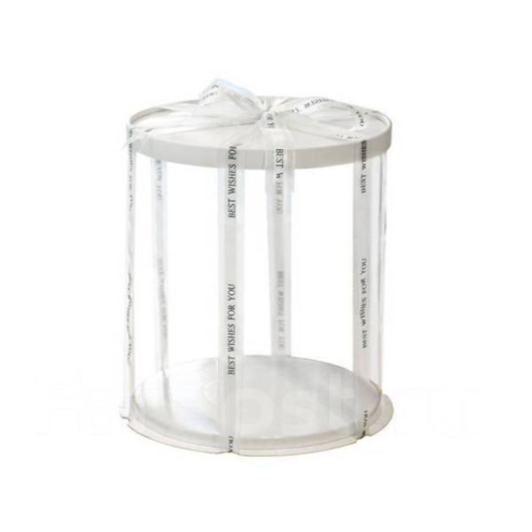 Коробка Цилиндр Белый 30*24см (низкий)