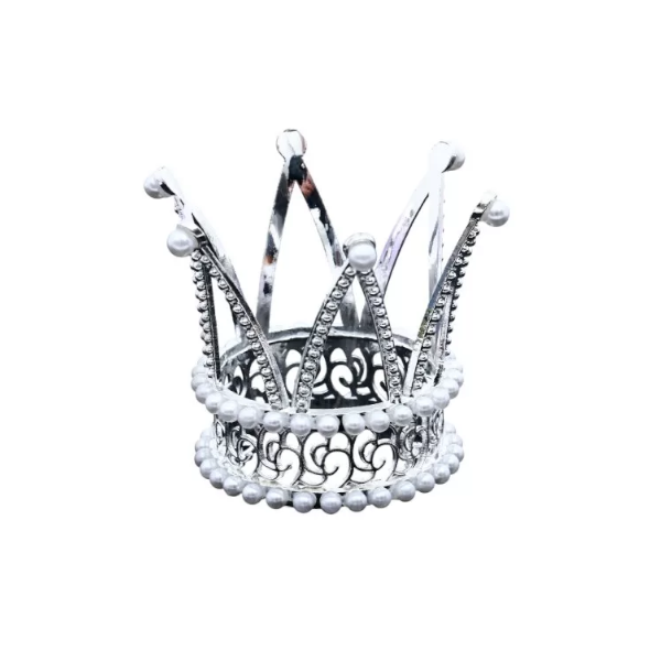 Топпер-фигурка серебряная Корона принцессы №1