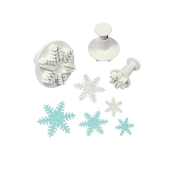 Набор плунжеров Снежинки 3 шт (острые)