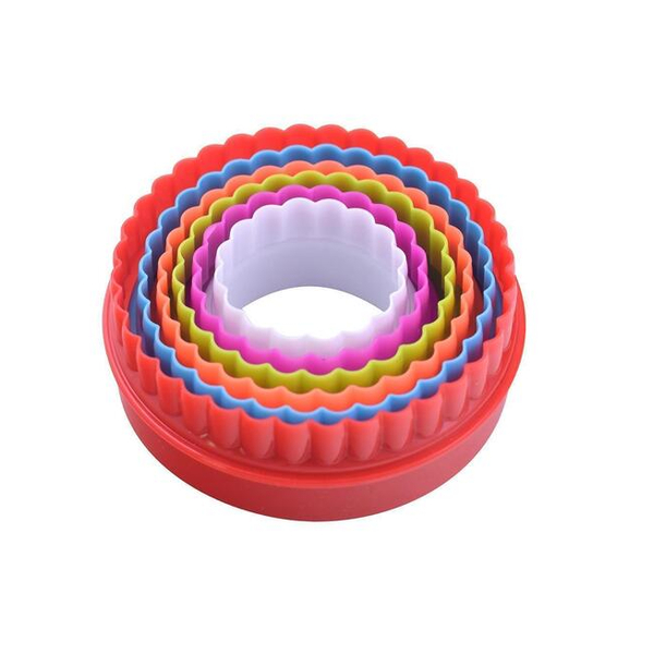 Набор вырубок Круг рифлённый 5 шт (пластик)