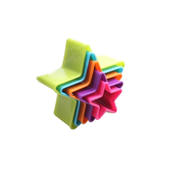 Набор вырубок Звезда 5 шт (пластик)