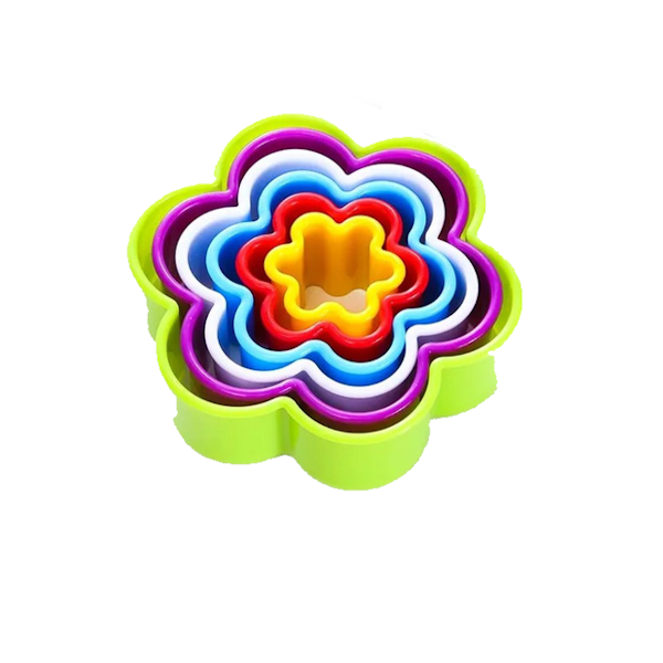 Набор вырубок Цветок 5 шт (пластик)