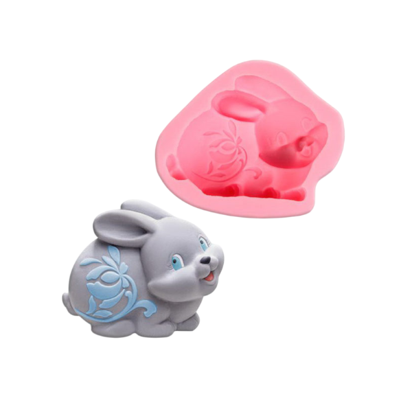 Молд Зайчик 9*8*3см