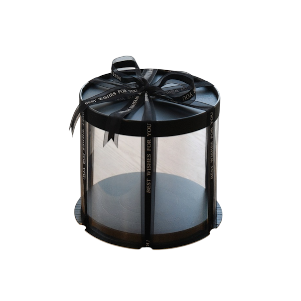 Коробка Цилиндр ЧЁРНЫЙ 26*24см