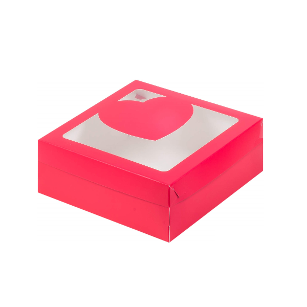 Коробка зефир КРАСНАЯ 20-20-7см (сердце)