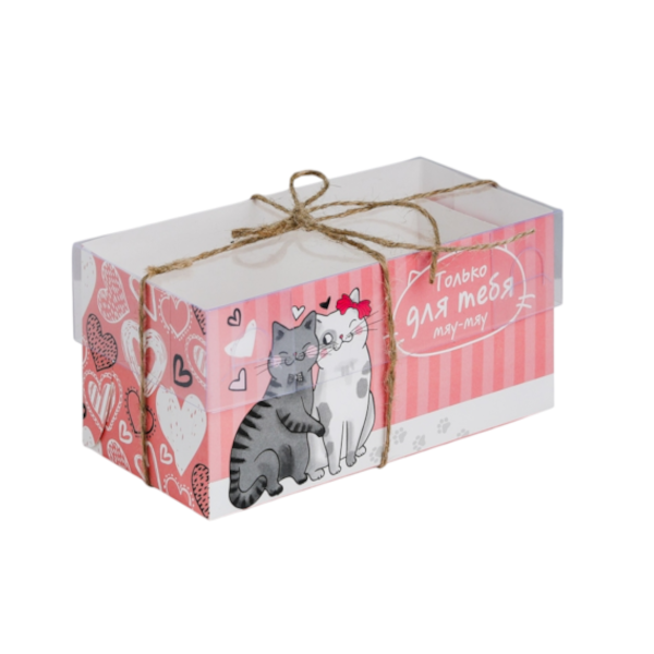 Коробка 2 капкейка Мяу-мяу (10шт)
