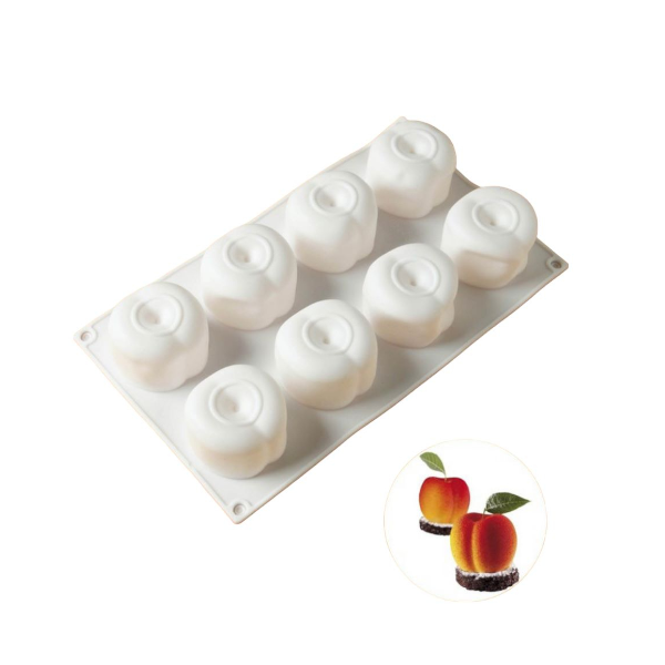 Форма силиконовая Персики 8 ячеек