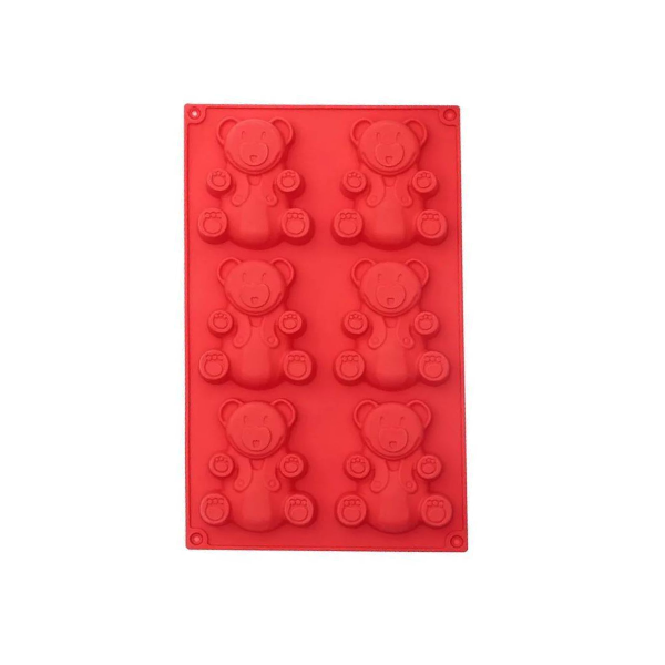 Форма силиконовая Мишка 6 ячеек