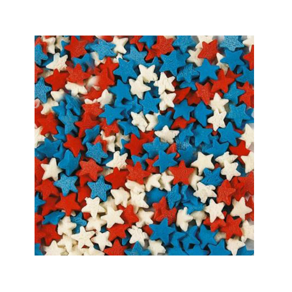 Посыпка "Звёзды красно-бело-синие" 50 гр