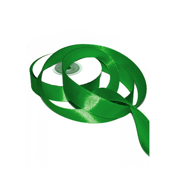 Лента атласная "Зелёная" 2см х 20 м