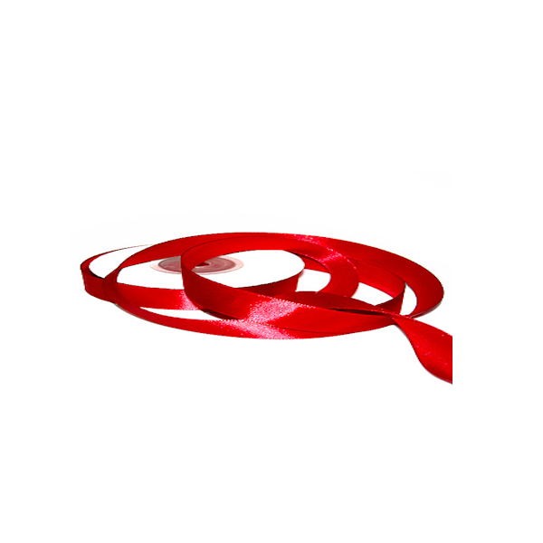 Лента атласная "Красная" 1,2см х 22 м