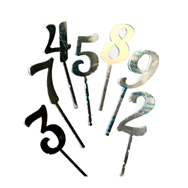 Топпер цифра Три Серебро (уценка)