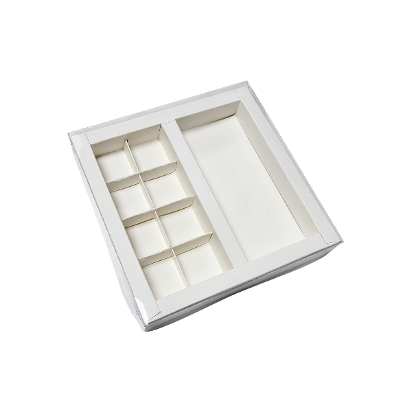 Коробка 8 конфет + Плитка БЕЛАЯ