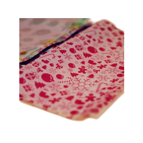 Бумага вощёная Новогодняя красная 250*218мм