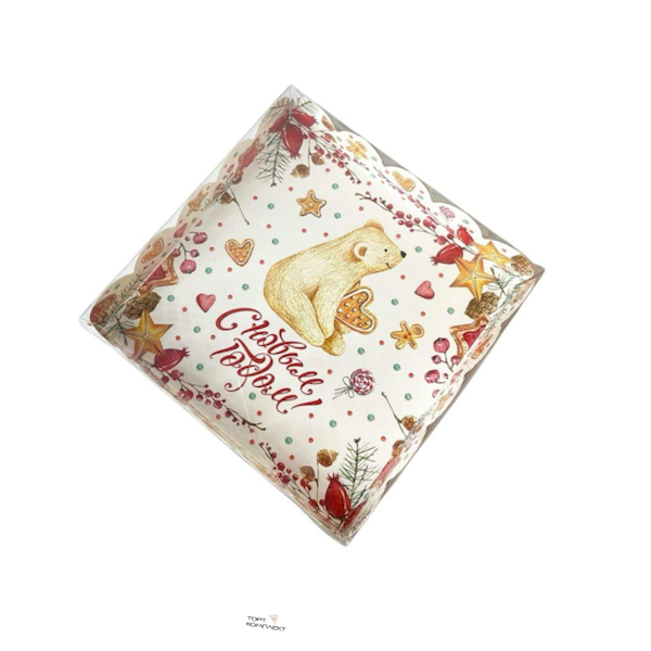 Коробка пряник Мишка 15-15-3см