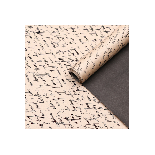 Бумага для декора Чёрная рукопись 0,67 х 10 м