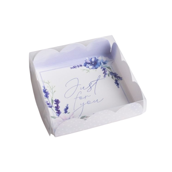 Коробка пряник Just for you (лаванда) 10-10-3см (5шт)
