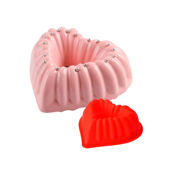 Форма силикон кекс мини Сердце 17 х 17 х 6 см