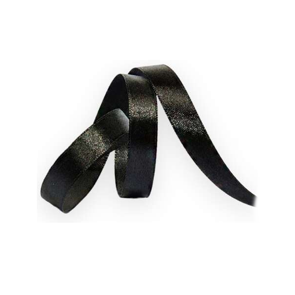 Лента атласная "Чёрная" 2см х 20 м