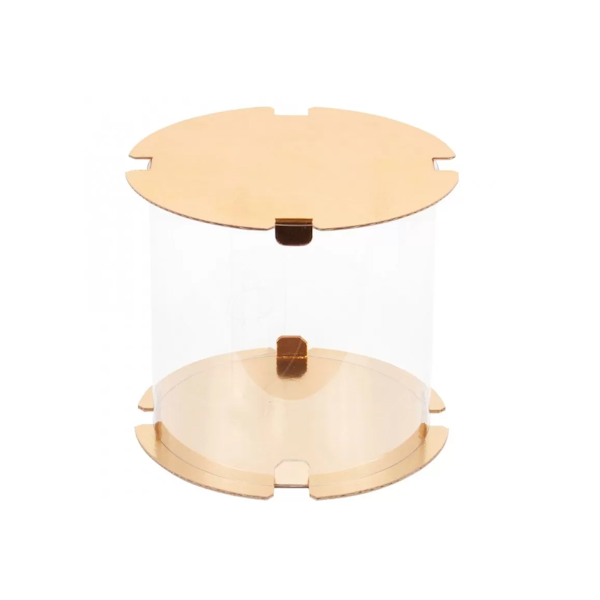 Коробка Цилиндр Золотой 24*24см