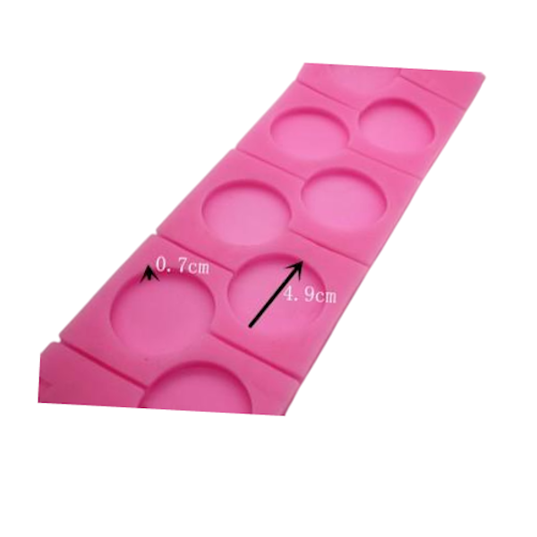 Форма силикон Круглый леденец большой (8 ячеек)