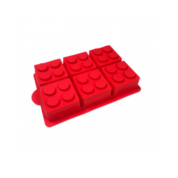 Форма силиконовая пирожные Лего 6 ячеек