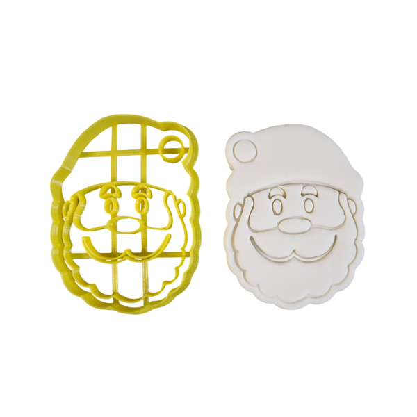 Вырубка пластиковая "Дед Мороз" 11см (голова)