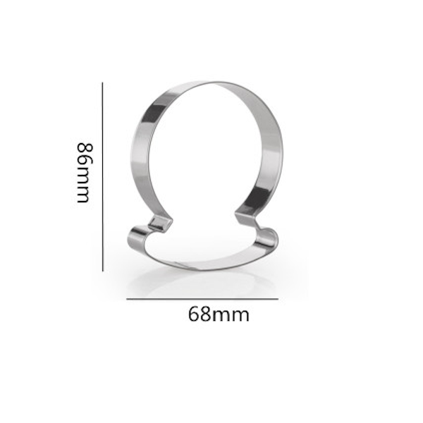 Вырубка металл "Снежный шар" 8.6*6.8 см